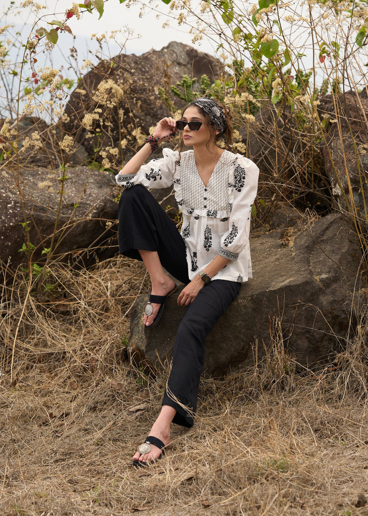 Black Cotton Pant
