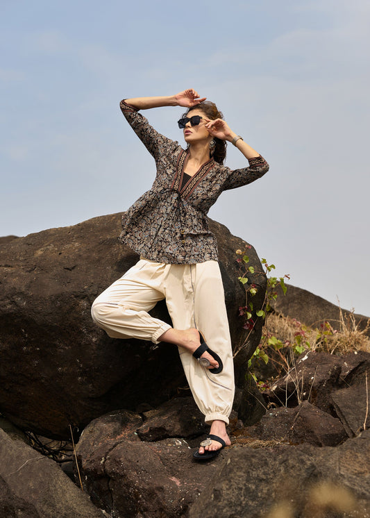 Black Cotton Pant