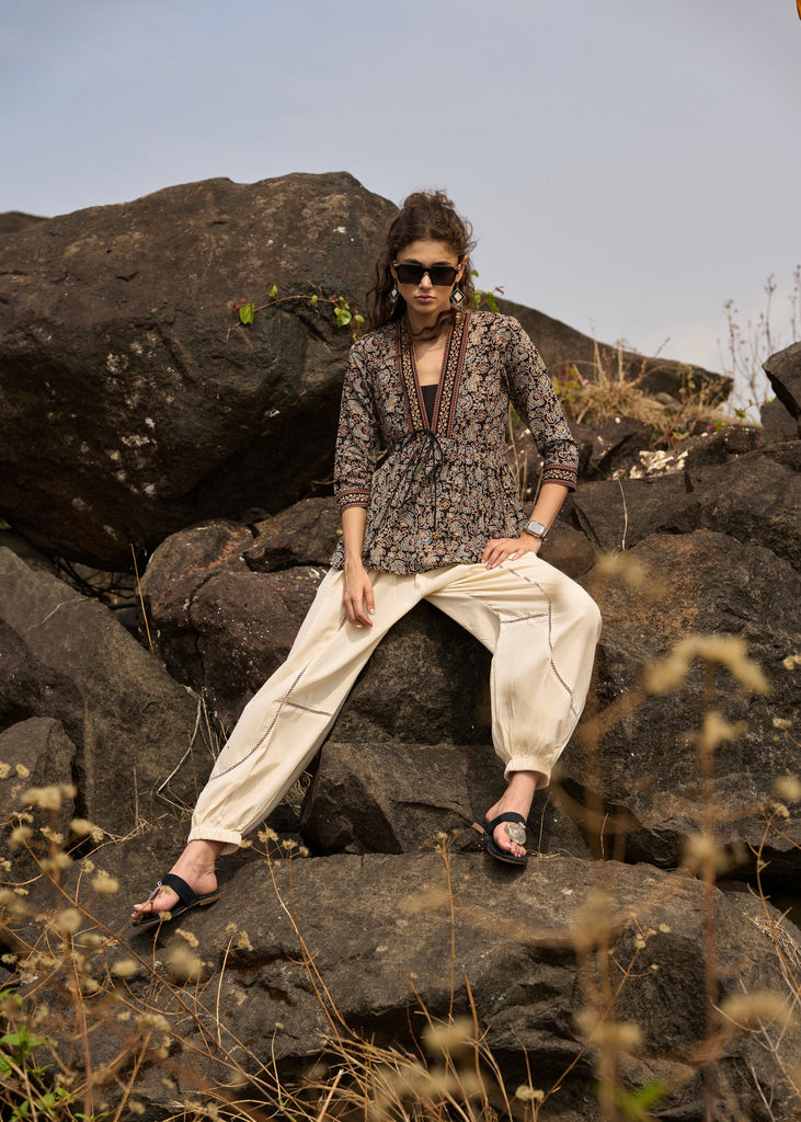 Black Cotton Pant