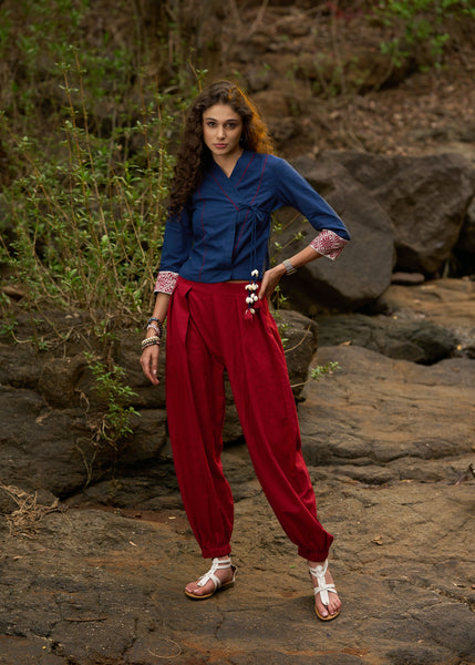 Maroon Cotton Pant