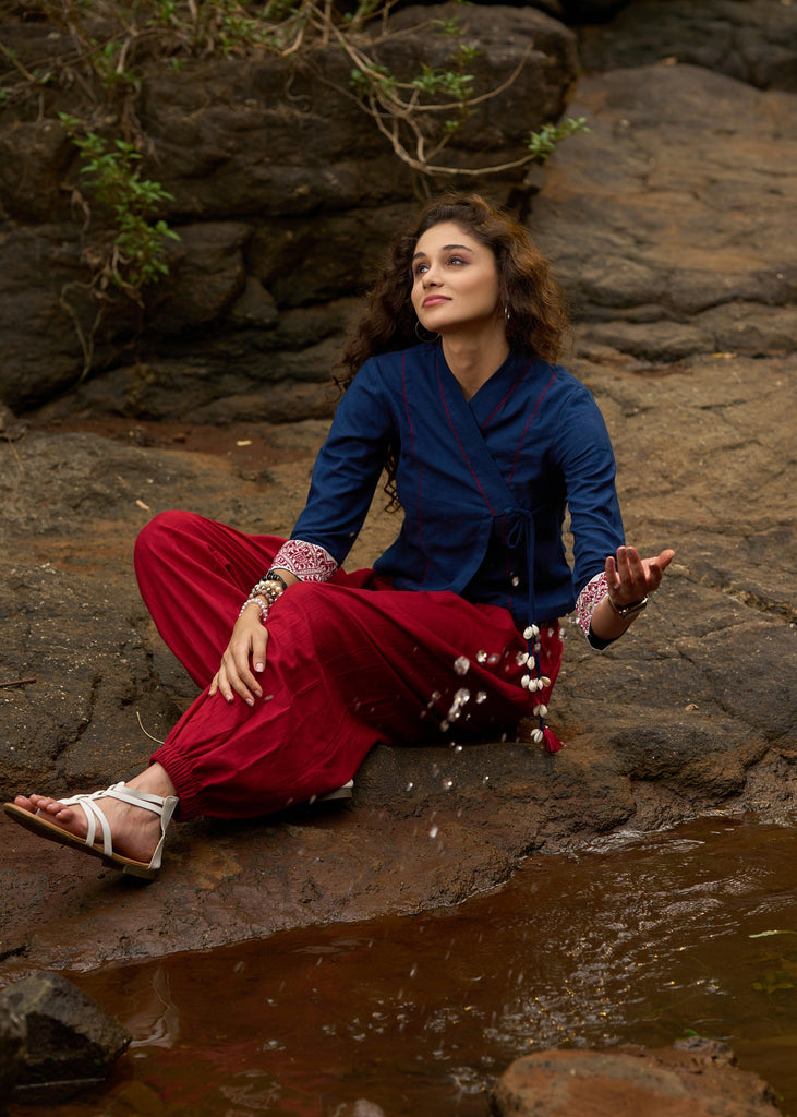 Maroon Cotton Pant
