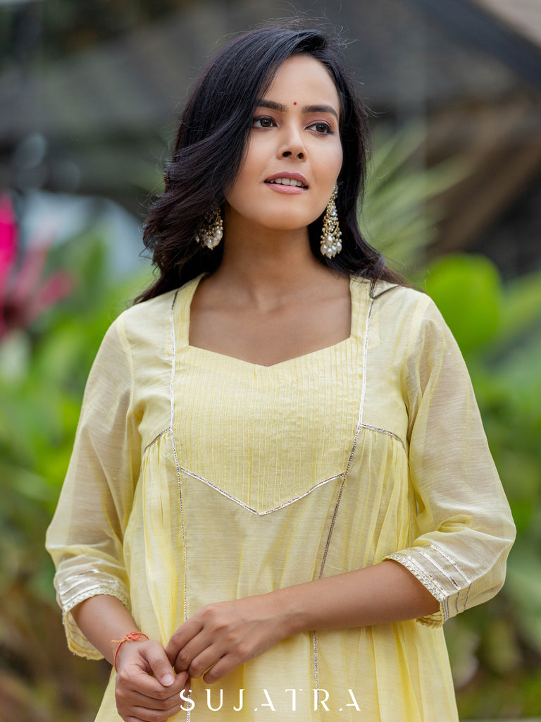 Bahaar Chanderi Silk Gota Patti Kurta