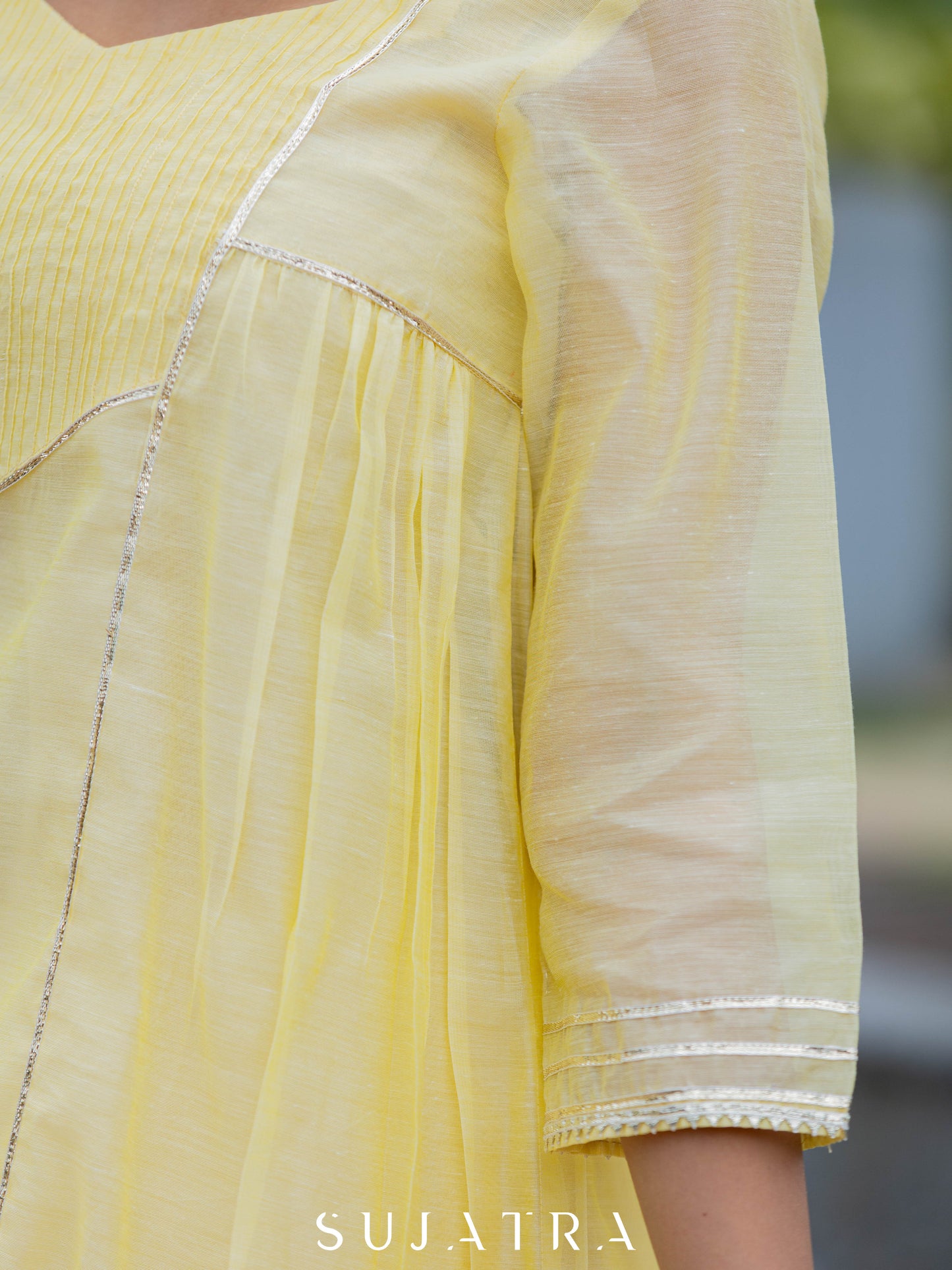 Bahaar Chanderi Silk Gota Patti Kurta