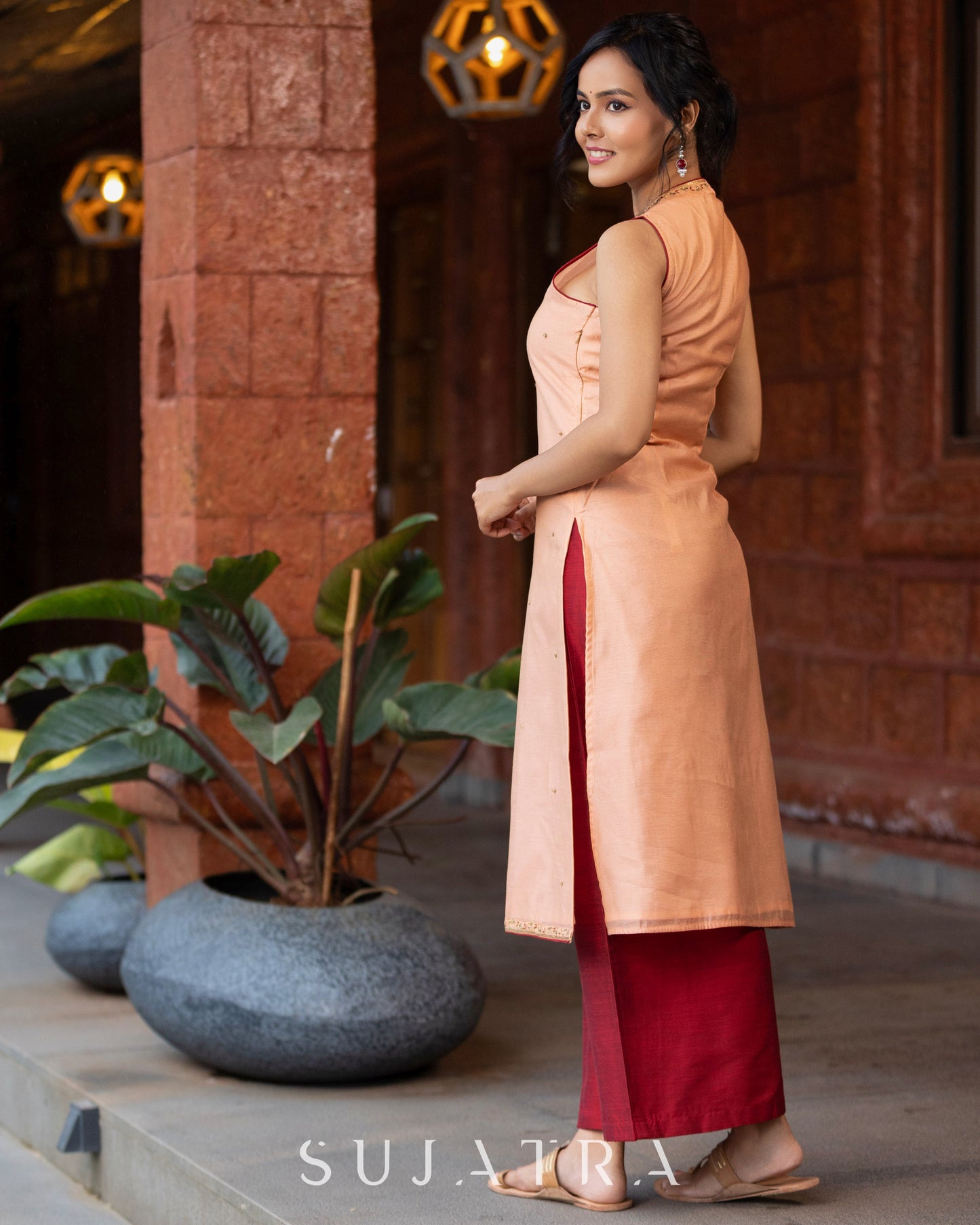 Rang Intricate Hand Embroidered Chanderi Silk Kurta