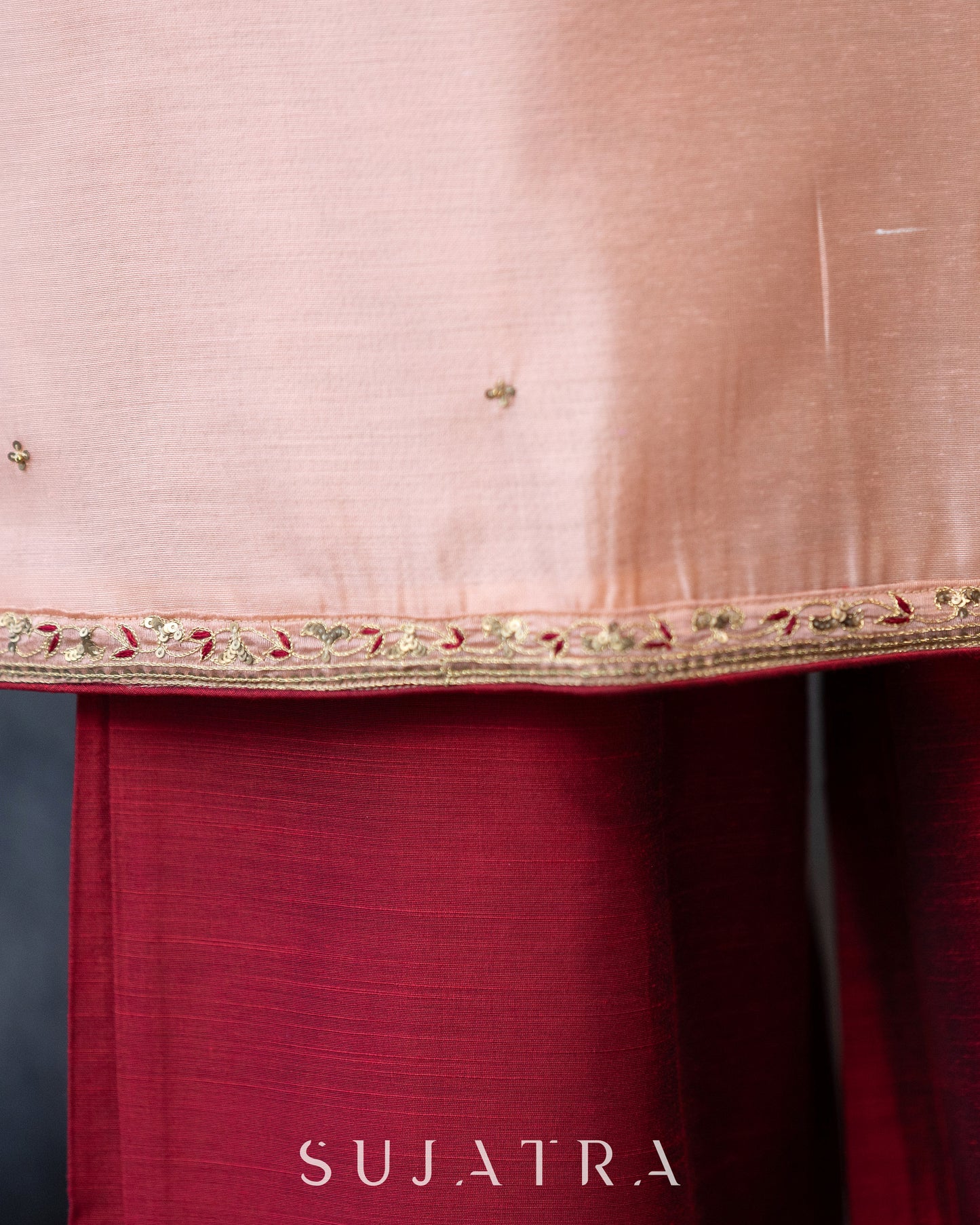 Rang Intricate Hand Embroidered Chanderi Silk Kurta