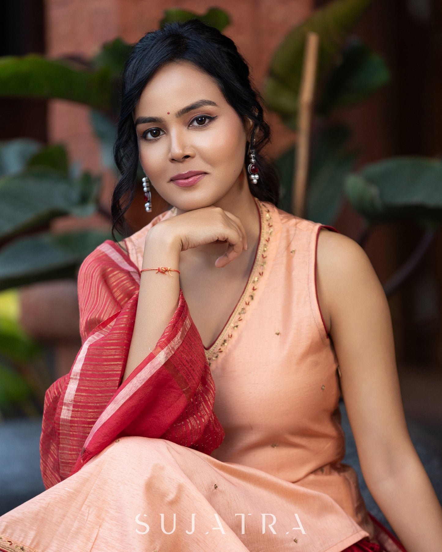 Rang Intricate Hand Embroidered Chanderi Silk Kurta