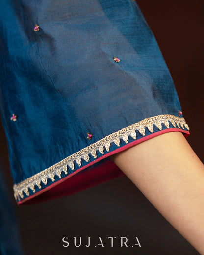 Rangrez Exquisite Hand Embroidered Chanderi Silk Kurta