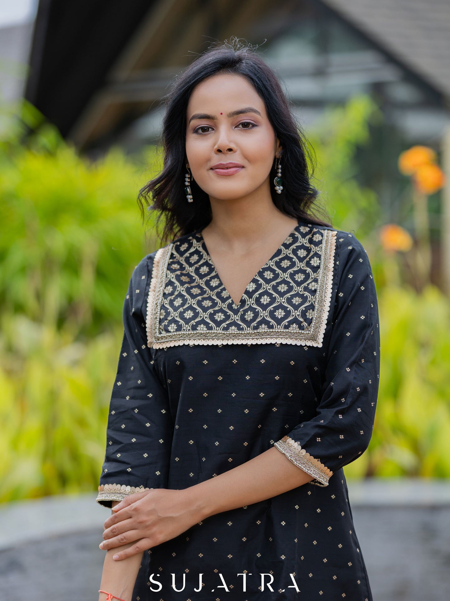Varnika Chanderi Silk Embellished Kurta