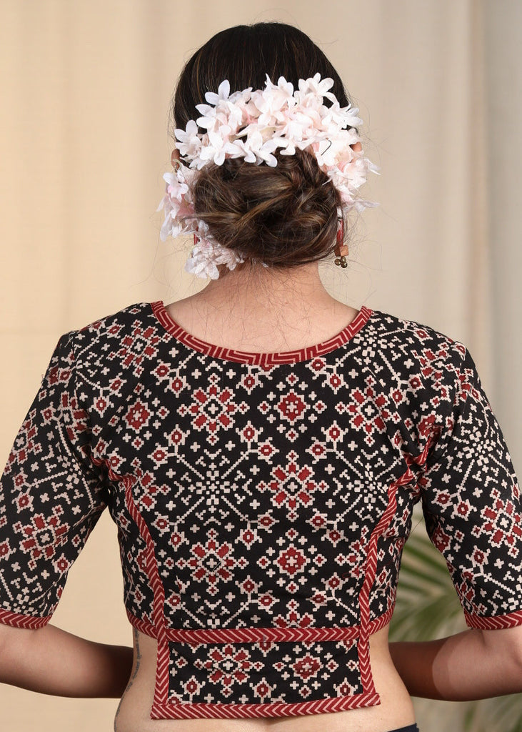 Graceful Ajrakh Cotton Designer Blouse