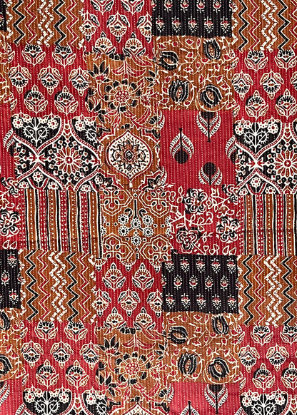 Multicolour Patchwork Kantha Fabric