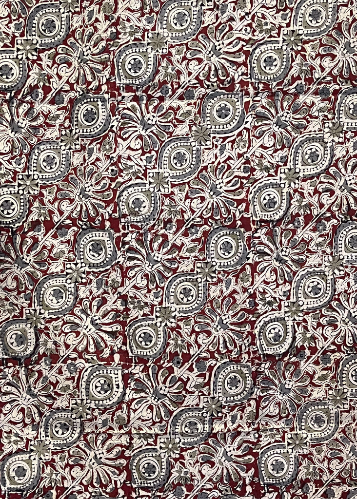 Floral Rustic Kalamkari Fabric