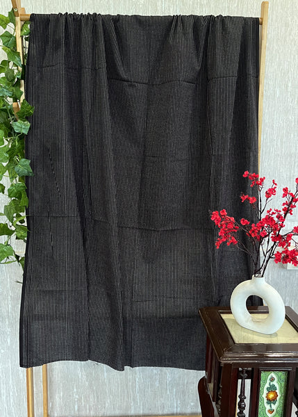 Black Cotton Kantha Fabric