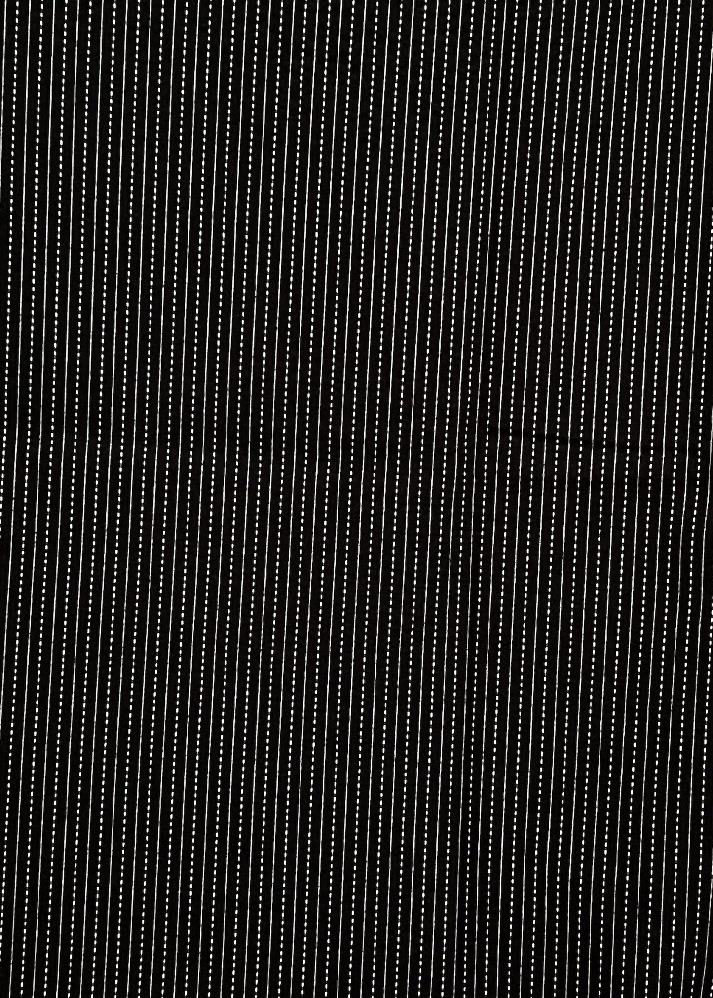 Black Cotton Kantha Fabric