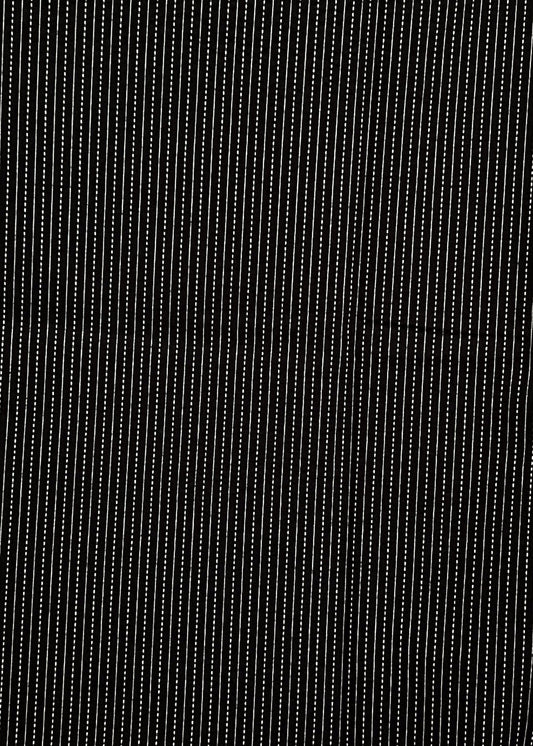 Black Cotton Kantha Fabric