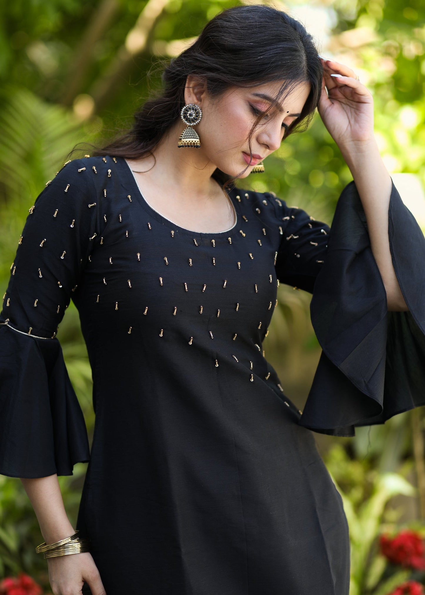 Golden Cotton Silk Pant