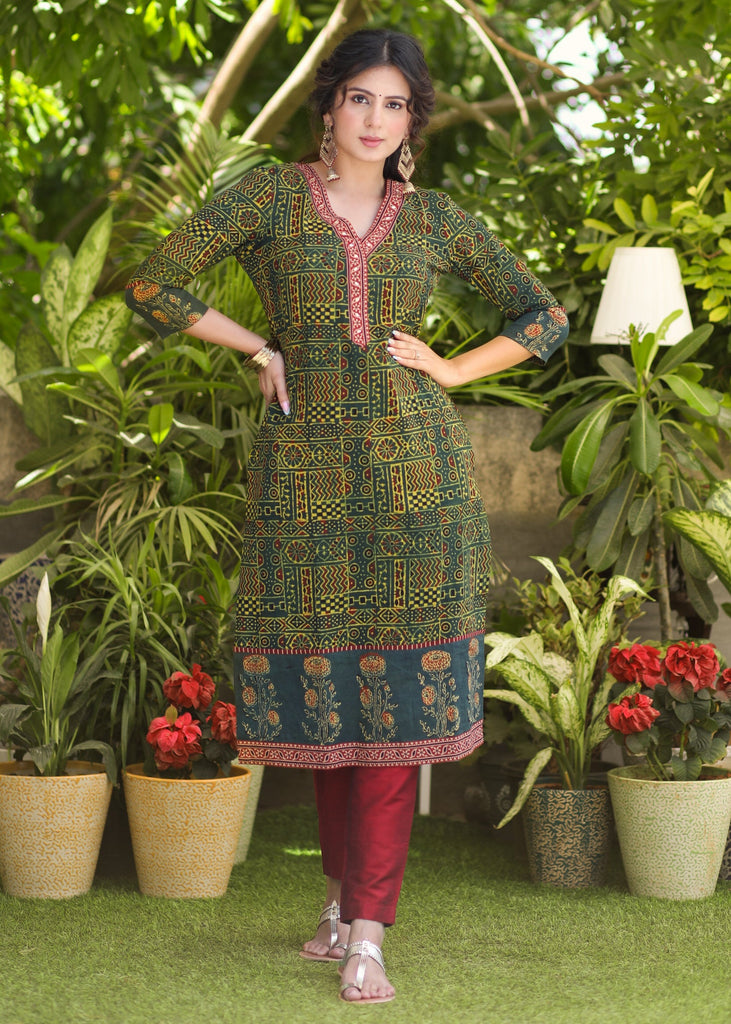 Maroon Cotton Silk Pant