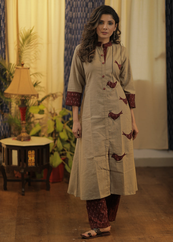 Maroon Cotton Pant