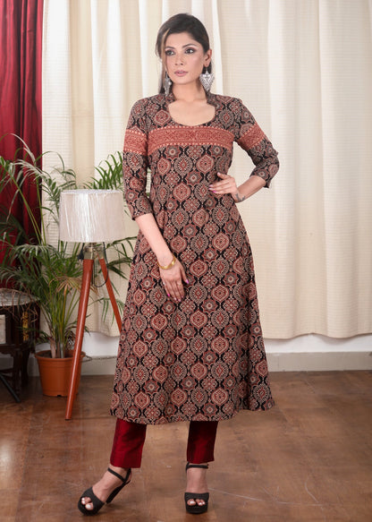 Maroon Cotton silk  Pant