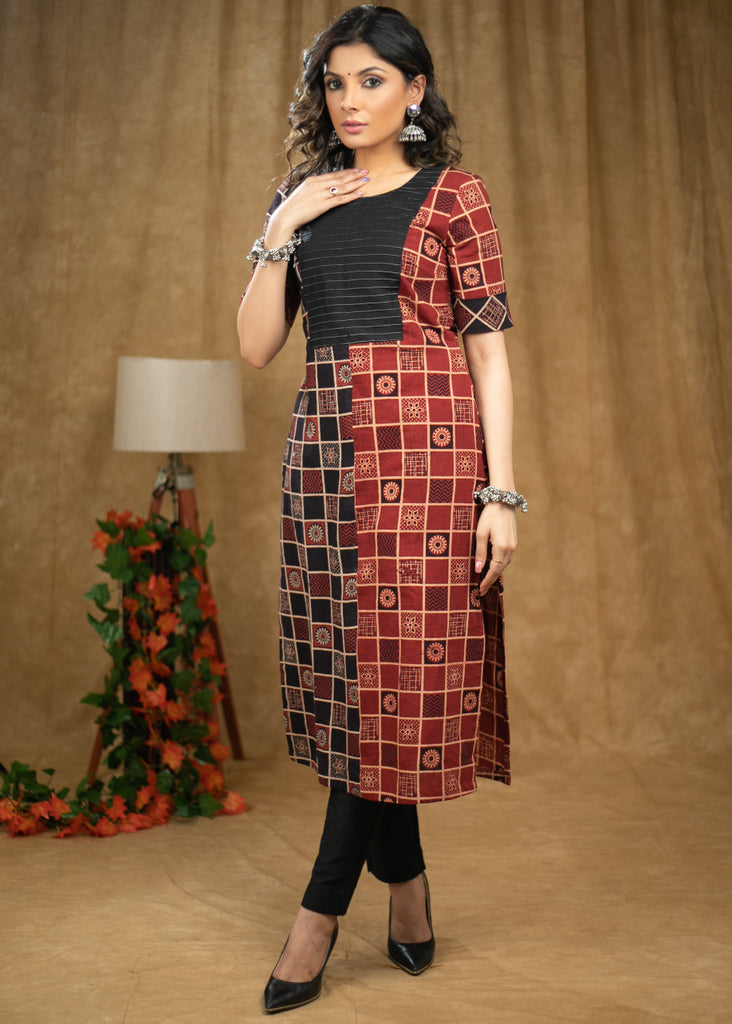 Black Cotton Silk Pant
