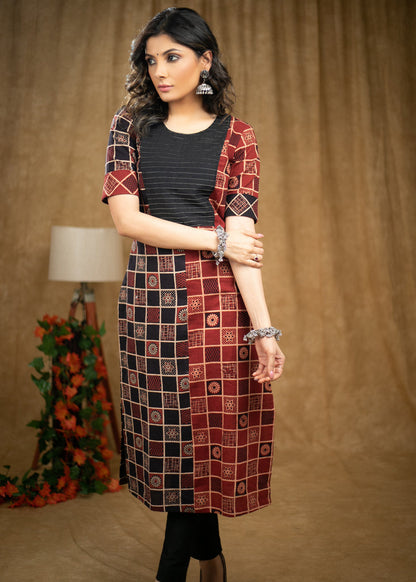 Black Cotton Silk Pant