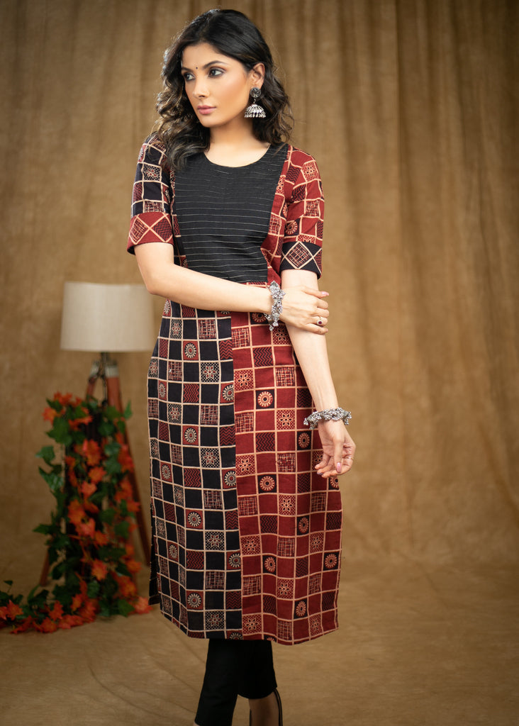Black Cotton Silk Pant