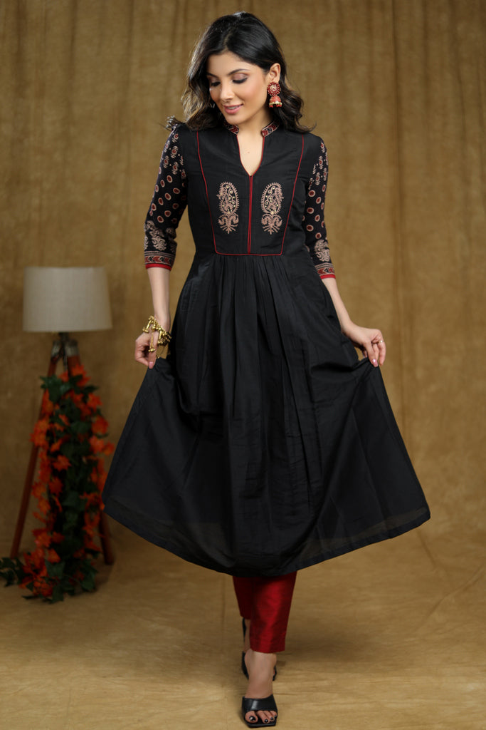 Maroon Cotton Silk Pant