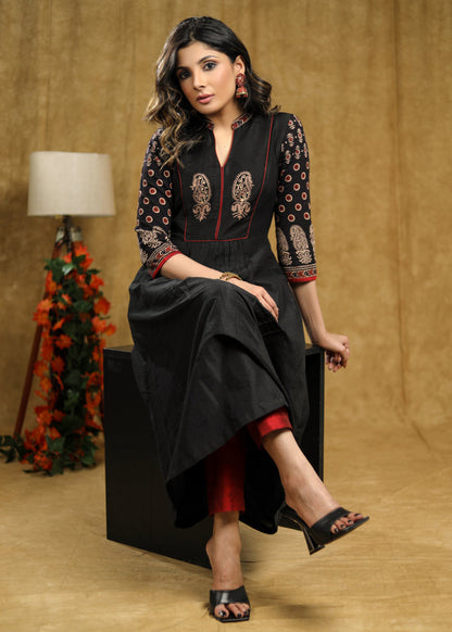 Maroon Cotton Silk Pant