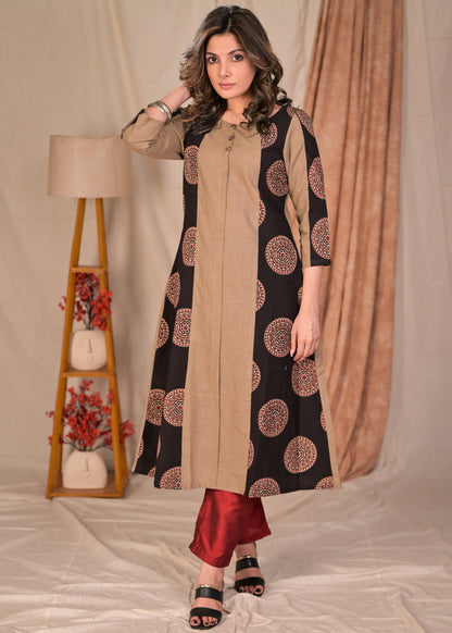 Maroon Cotton Silk Pant