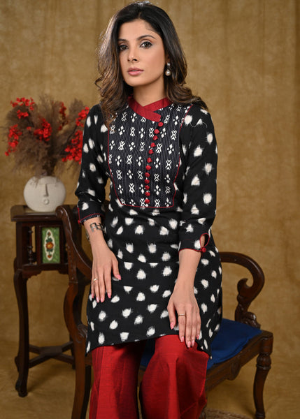 Maroon Cotton Silk Pant