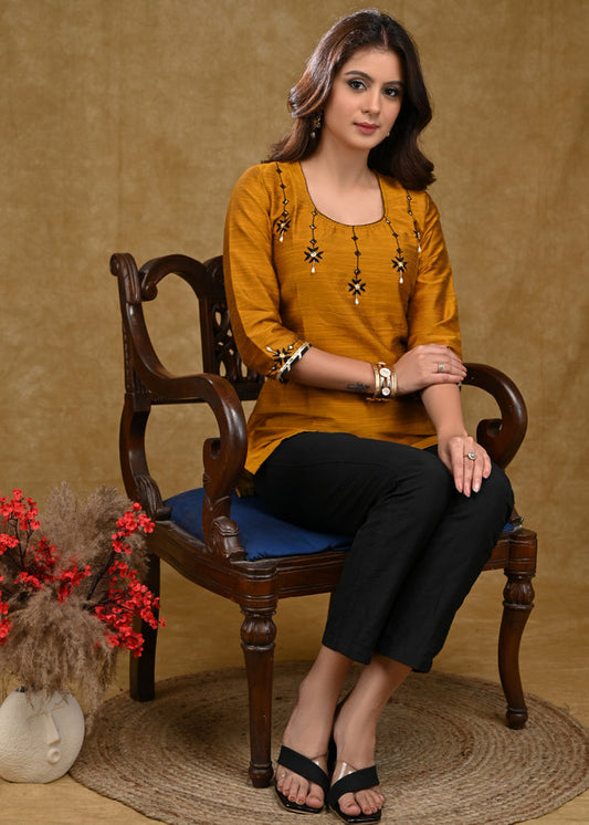Black Cotton Silk Pant