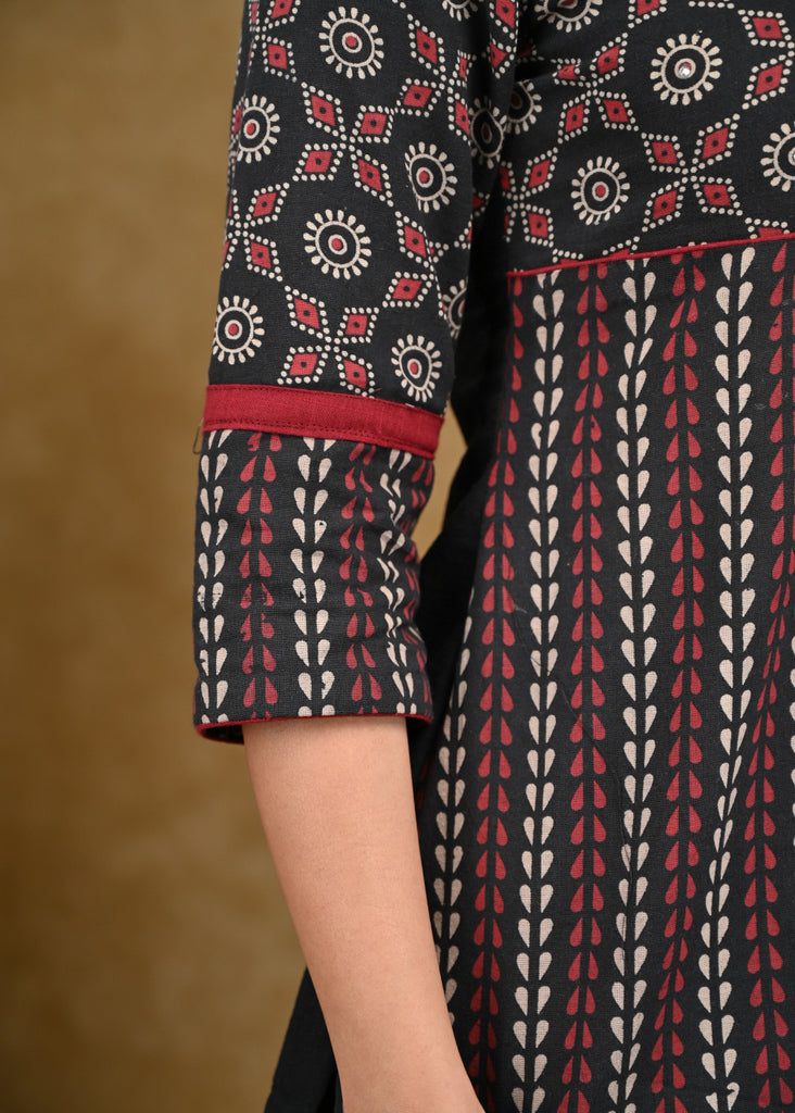 Black Cotton Silk Pant