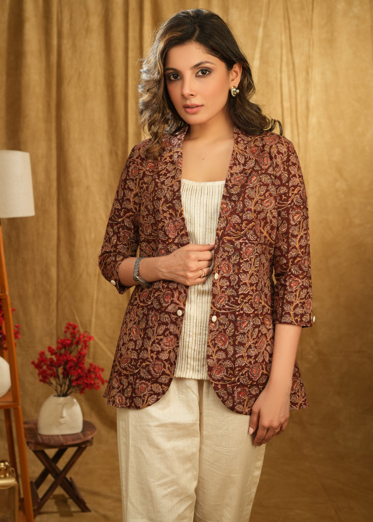 Smart Cotton Kalamkari Jacket