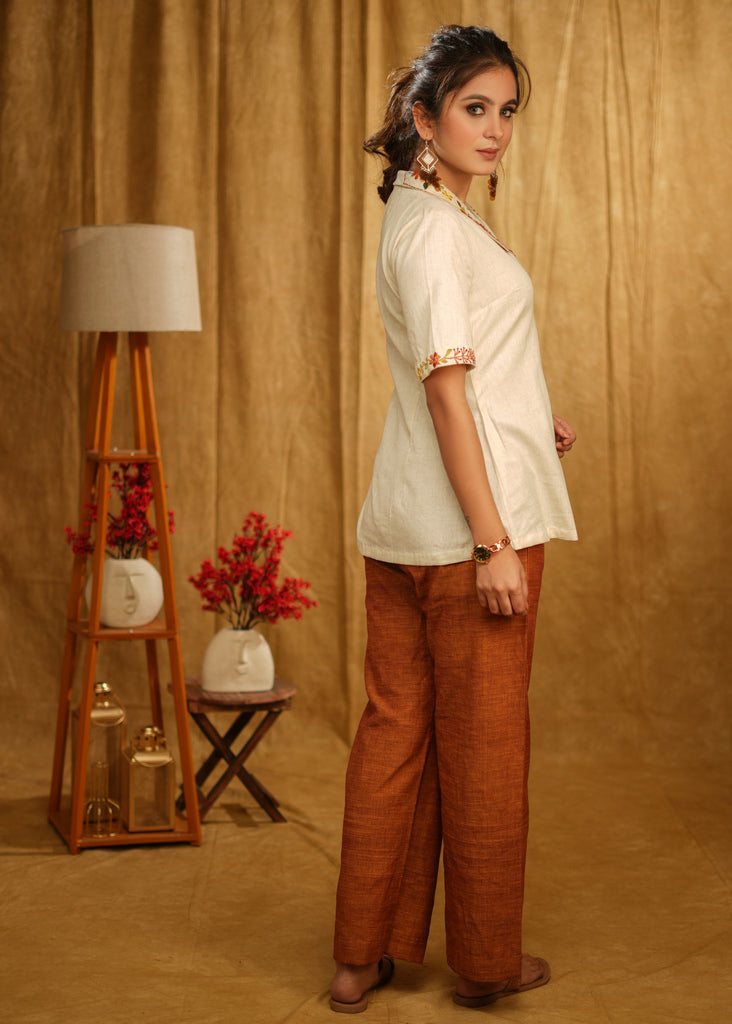 Rust Cotton Pant