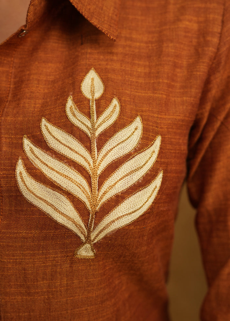 Rust Cotton Pant