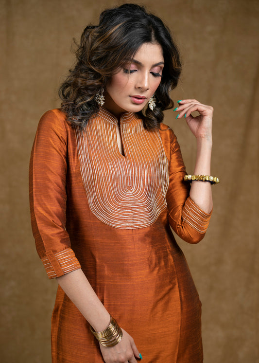 Pant with Embroidery