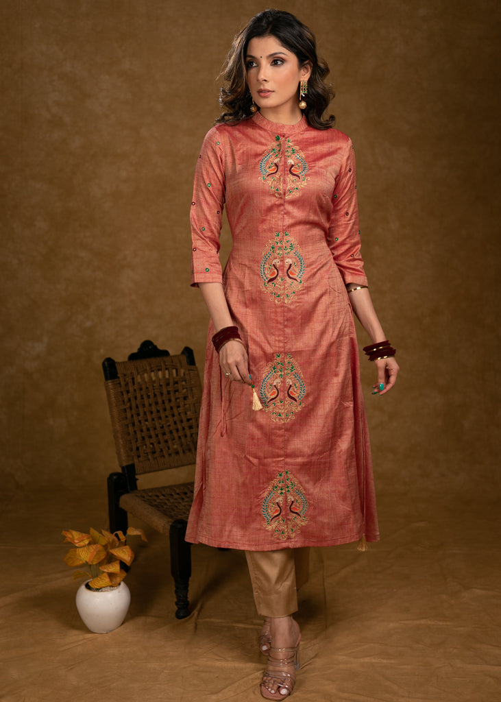 Golden Cotton Silk Pant