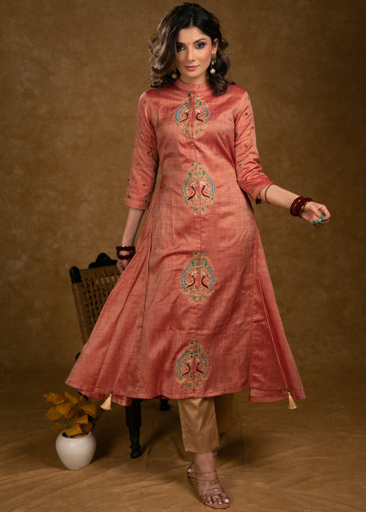 Golden Cotton Silk Pant