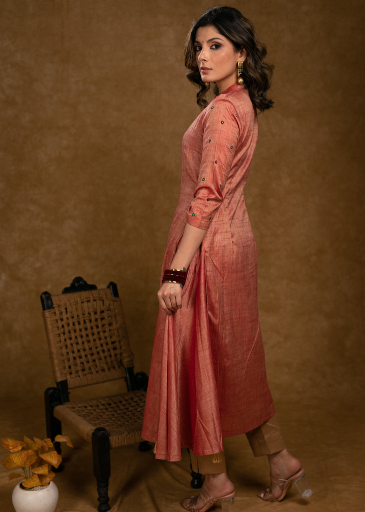Golden Cotton Silk Pant
