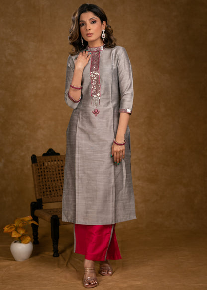 Pink Cotton silk palazzo
