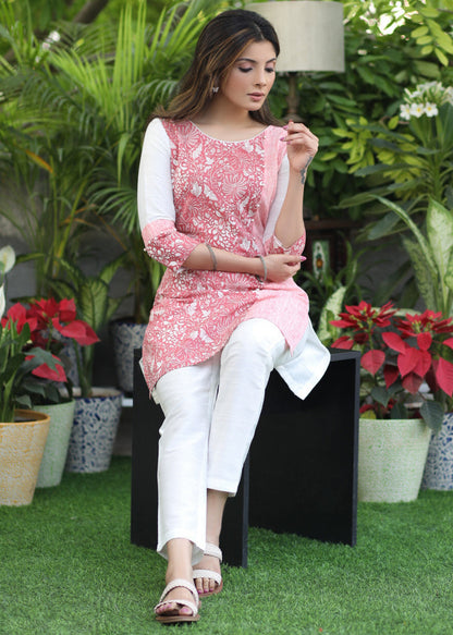 White Cotton Silk Pant