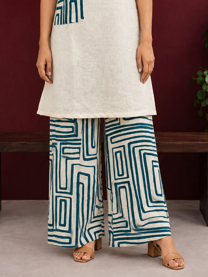 Versatile Cotton Straight Pants — front view — view 2