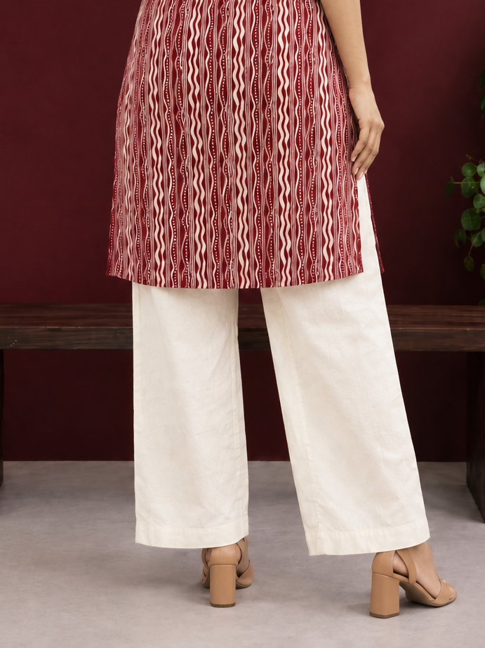 Timeless Rayon Straight Pants — back view