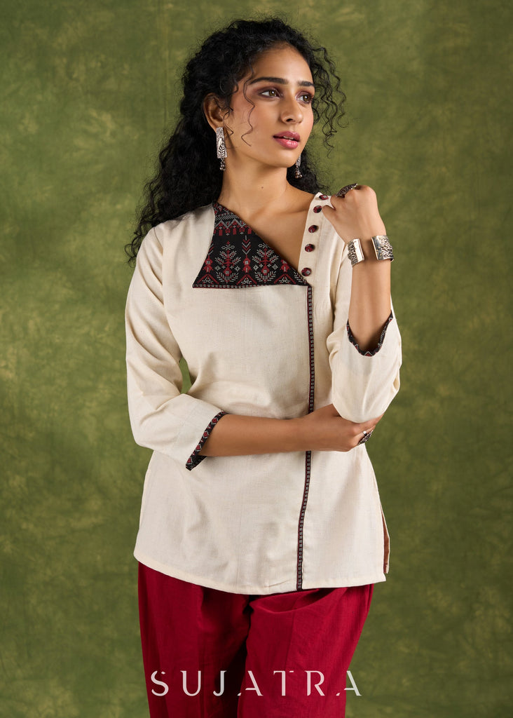Maroon Cotton Pant