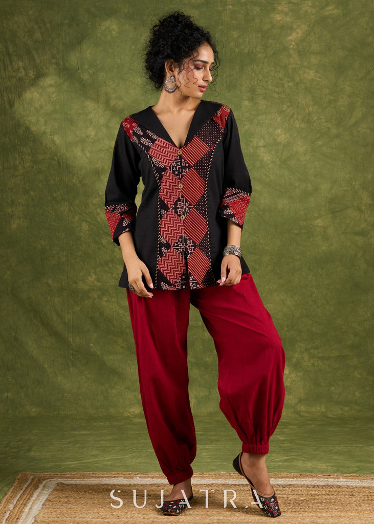 Maroon Cotton Pant