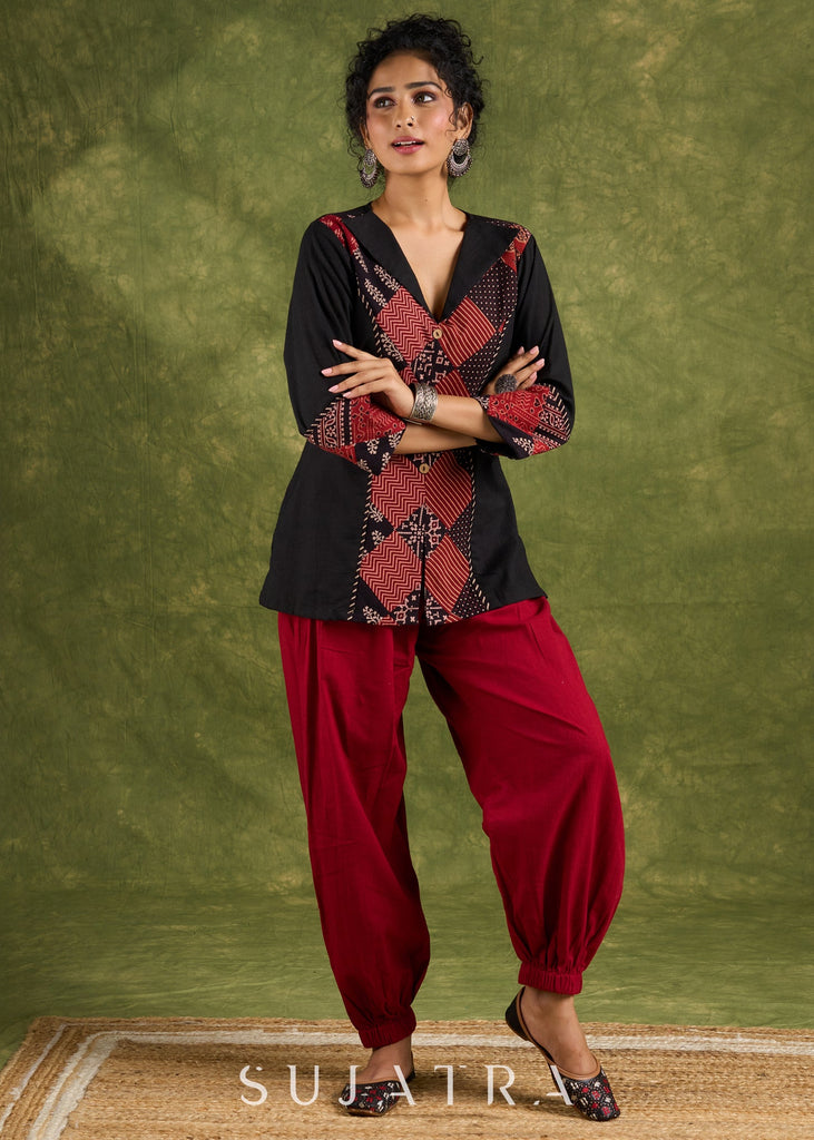 Maroon Cotton Pant