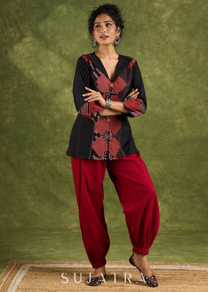 Maroon Cotton Pant