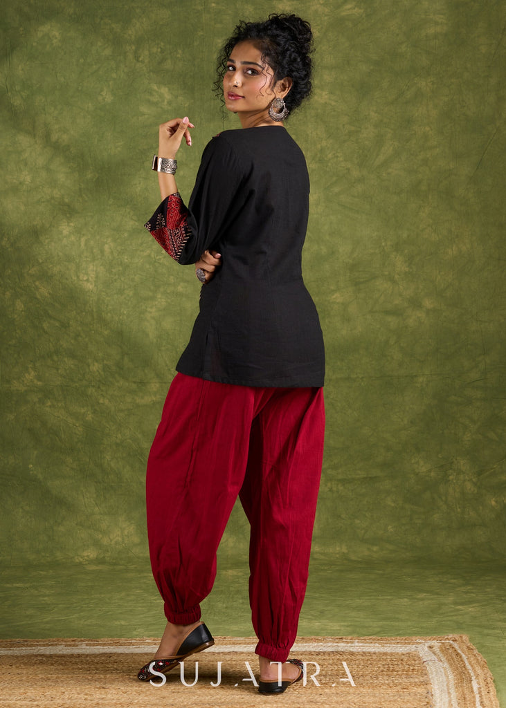 Maroon Cotton Pant