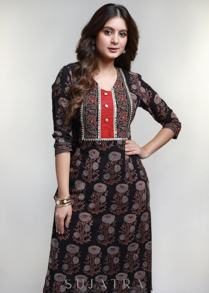 Maroon Cotton Silk Pant