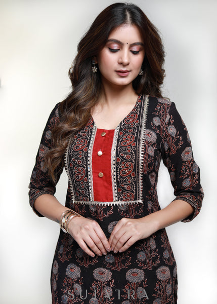 Maroon Cotton Silk Pant