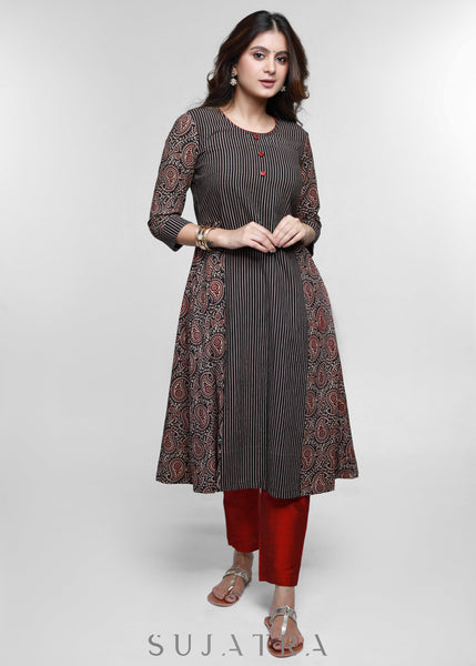 Maroon Cotton Silk Pant
